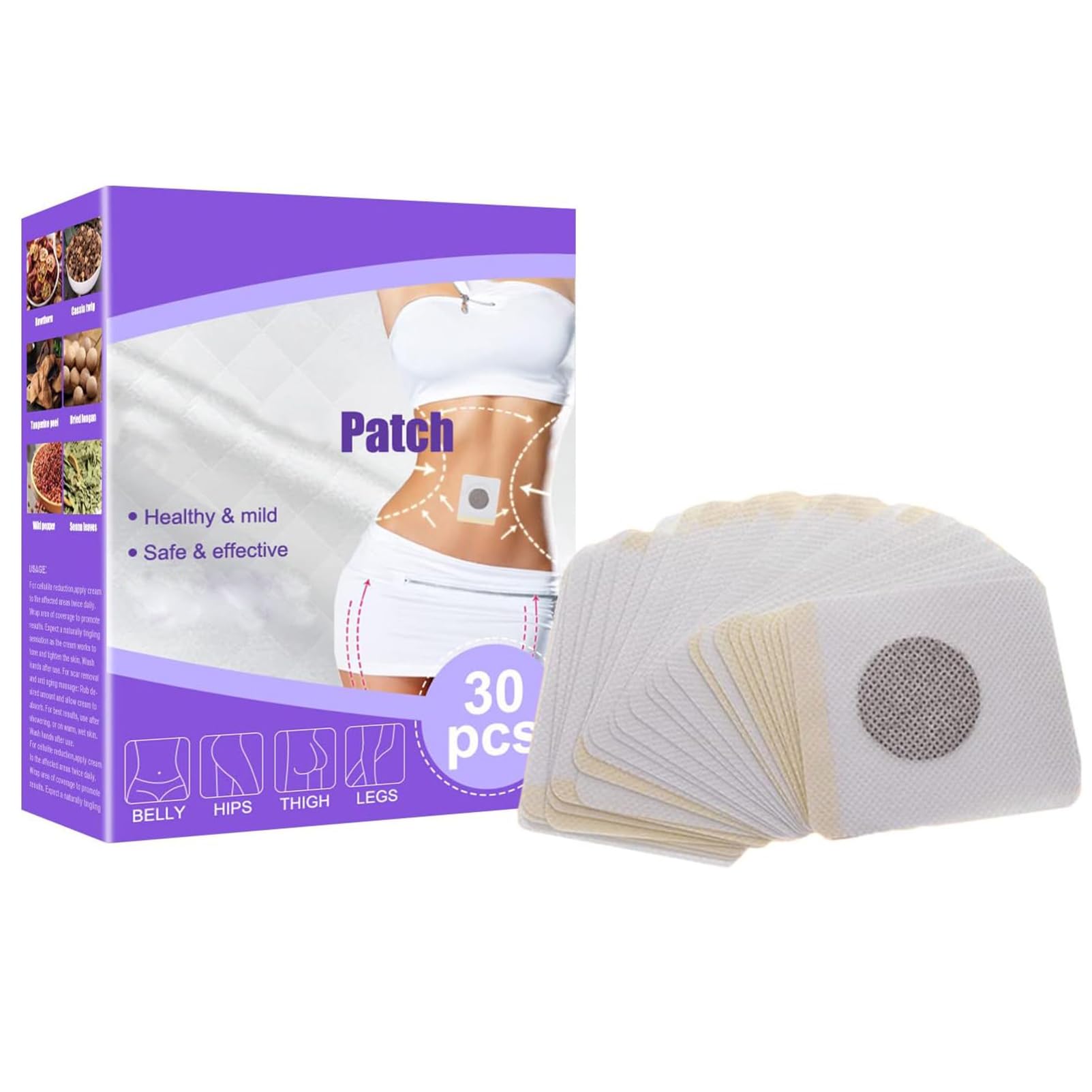 Rosarden Belly Patch, 30Pcs Toning Contouring Firming Patches, Sweatproof Patches RosardenUS supplements