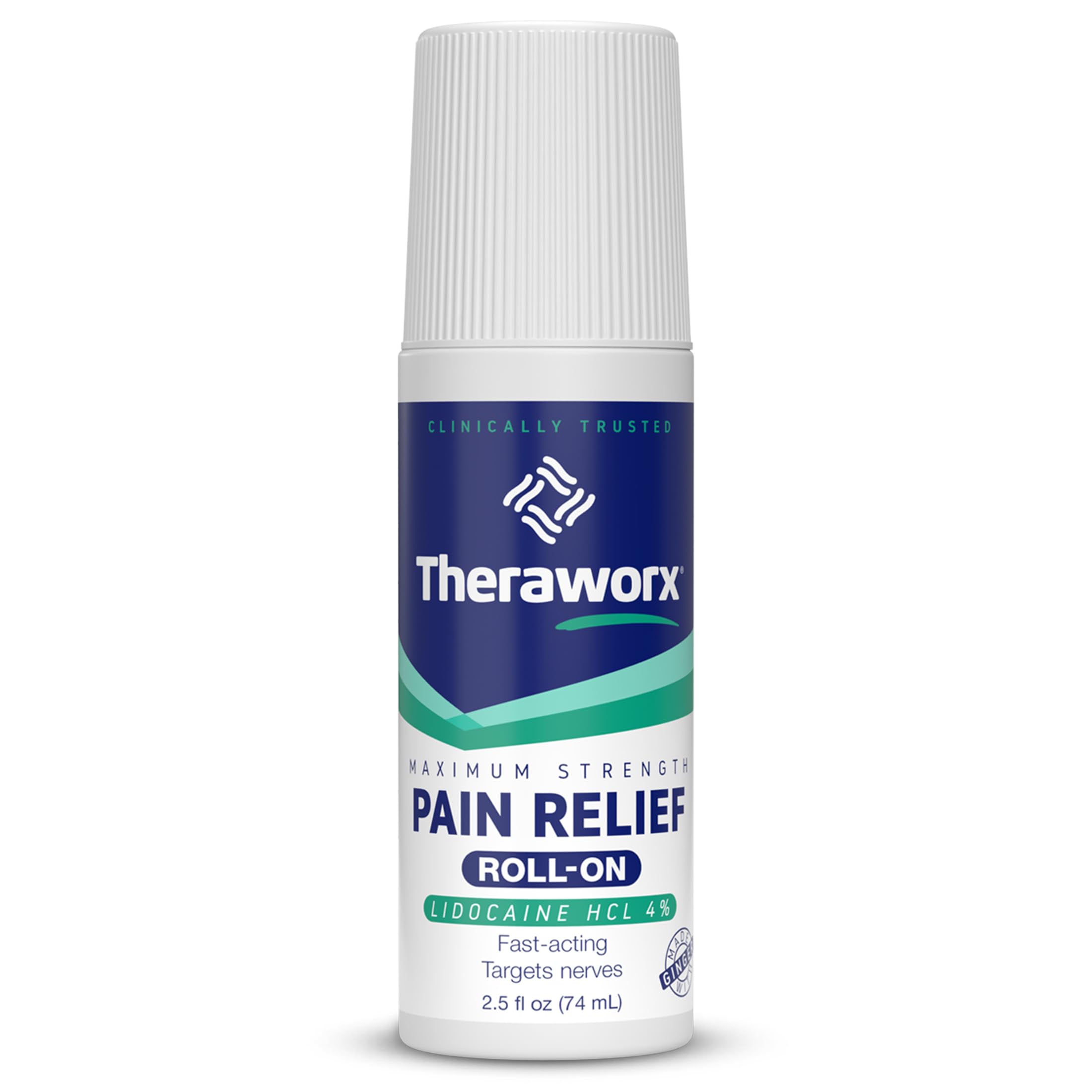Theraworx Maximum Strength Pain Relief Roll-On with Lidocaine, Fast-Acting - 2.5 Oz - 1 Count TheraworxAu supplements