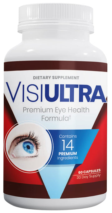VisiUltra Eye Health Supplement – 14 Essential nutrients for Clear Vision, Blue Light Protection, and Long-Term Eye Health. Supports Clarity and Eye Wellness. 60 Capsules. (1 Pack) VisiUltraAu supplements