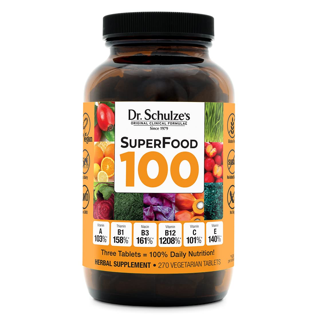 Dr. Schulze's | SuperFood 100 | Vitamin & Mineral Herbal Concentrate | Dietary Supplement Dr. Schulze'sUS supplements