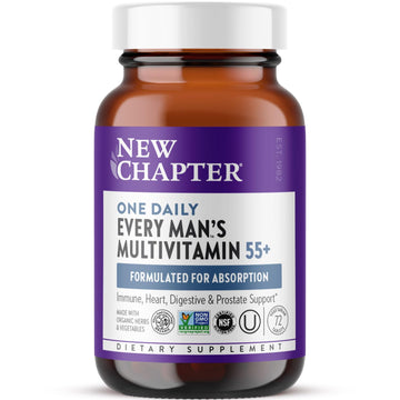 New Chapter Multivitamin for Men 50 Plus + Immune Support - Every Man's One Daily 55+ with Fermented Probiotics + Whole Foods + Astaxanthin New ChapterAu supplements