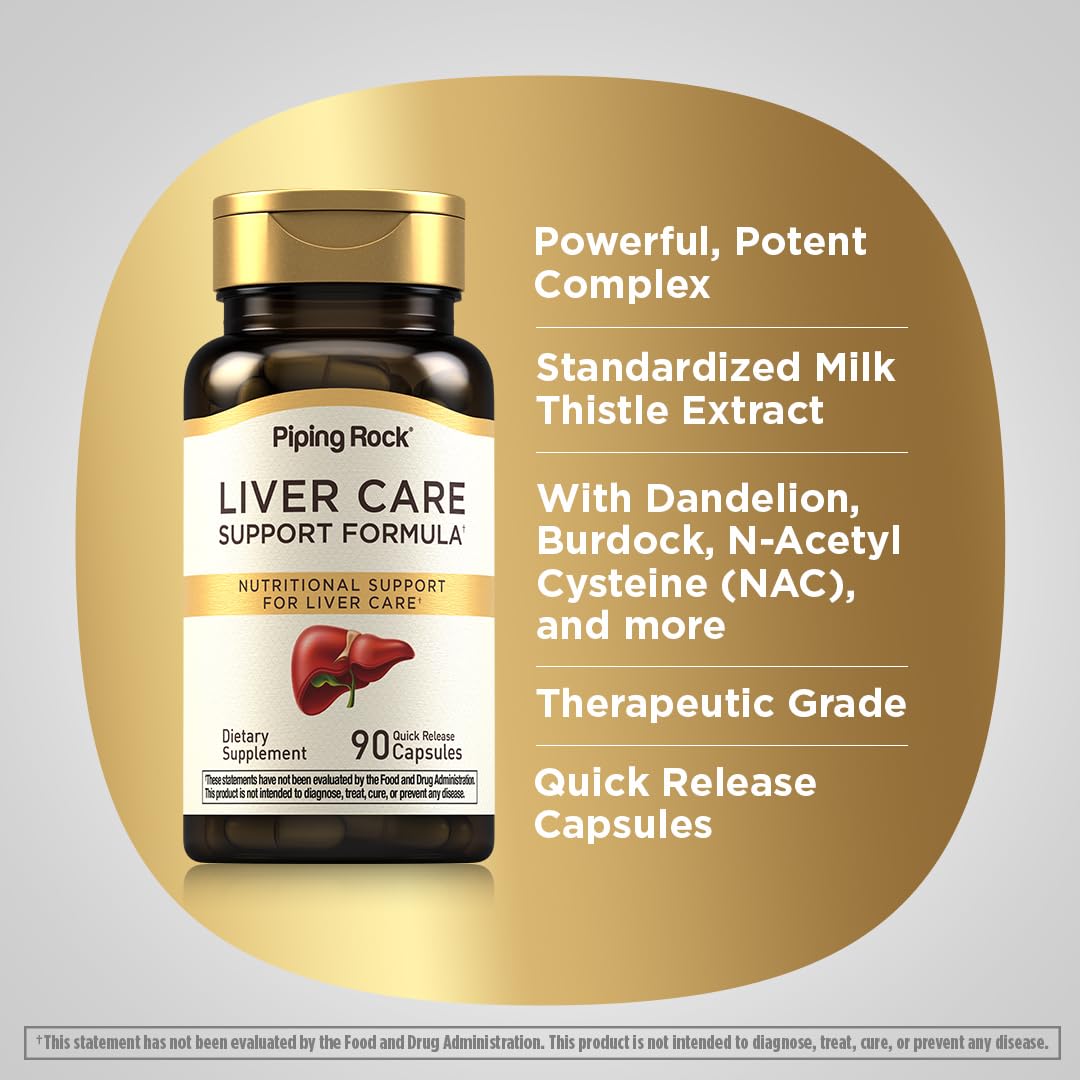 Piping Rock Liver Cleanse Complex | 90 Capsules | Liver Care Support Formula | Non-GMO, Gluten Free Supplement Piping RockAu supplements