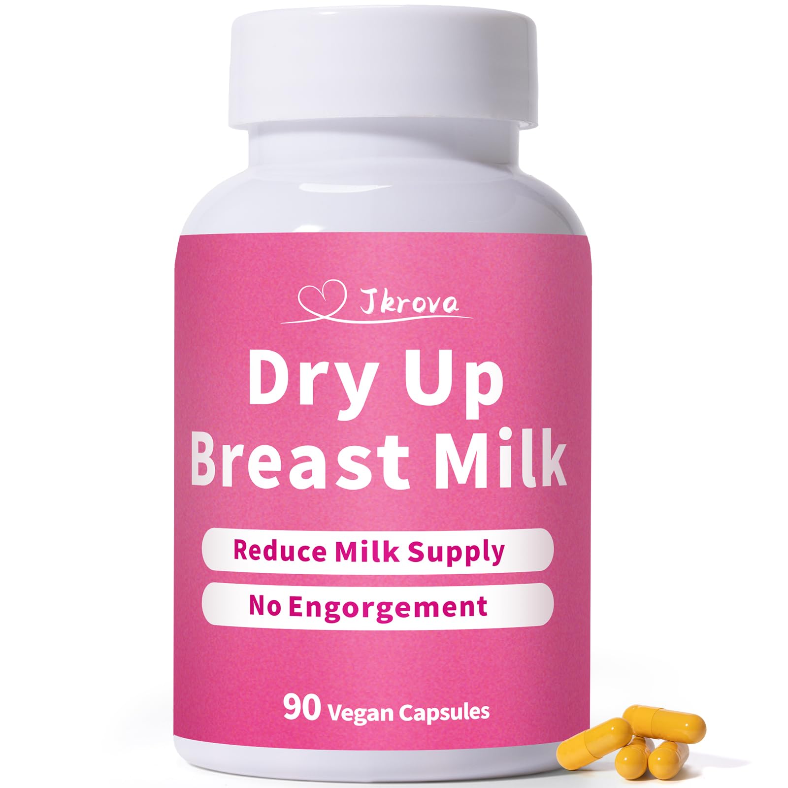 Jkrova Dry Up Breastmilk Fast, Dry Up Milk Supply, Stop Breastfeeding Products for Women, Stopper Pumping & No Engorgement, Fast Milk Flow Reduction, 90 Capsules JkrovaAu supplements