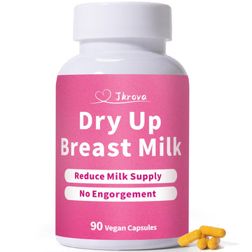 Jkrova Dry Up Breastmilk Fast, Dry Up Milk Supply, Stop Breastfeeding Products for Women, Stopper Pumping & No Engorgement, Fast Milk Flow Reduction, 90 Capsules JkrovaAu supplements