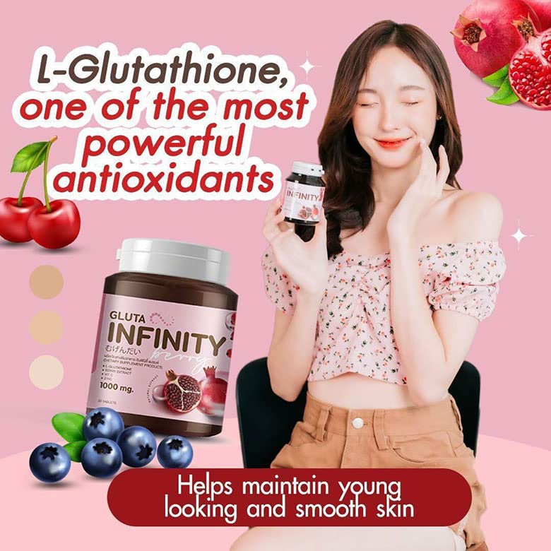 Gluta Infiniy 1000mg L-Glutathione Supplement Tripeptide Fish Collagen L-Glutamine Ascorbic Alizée SpaAu supplements