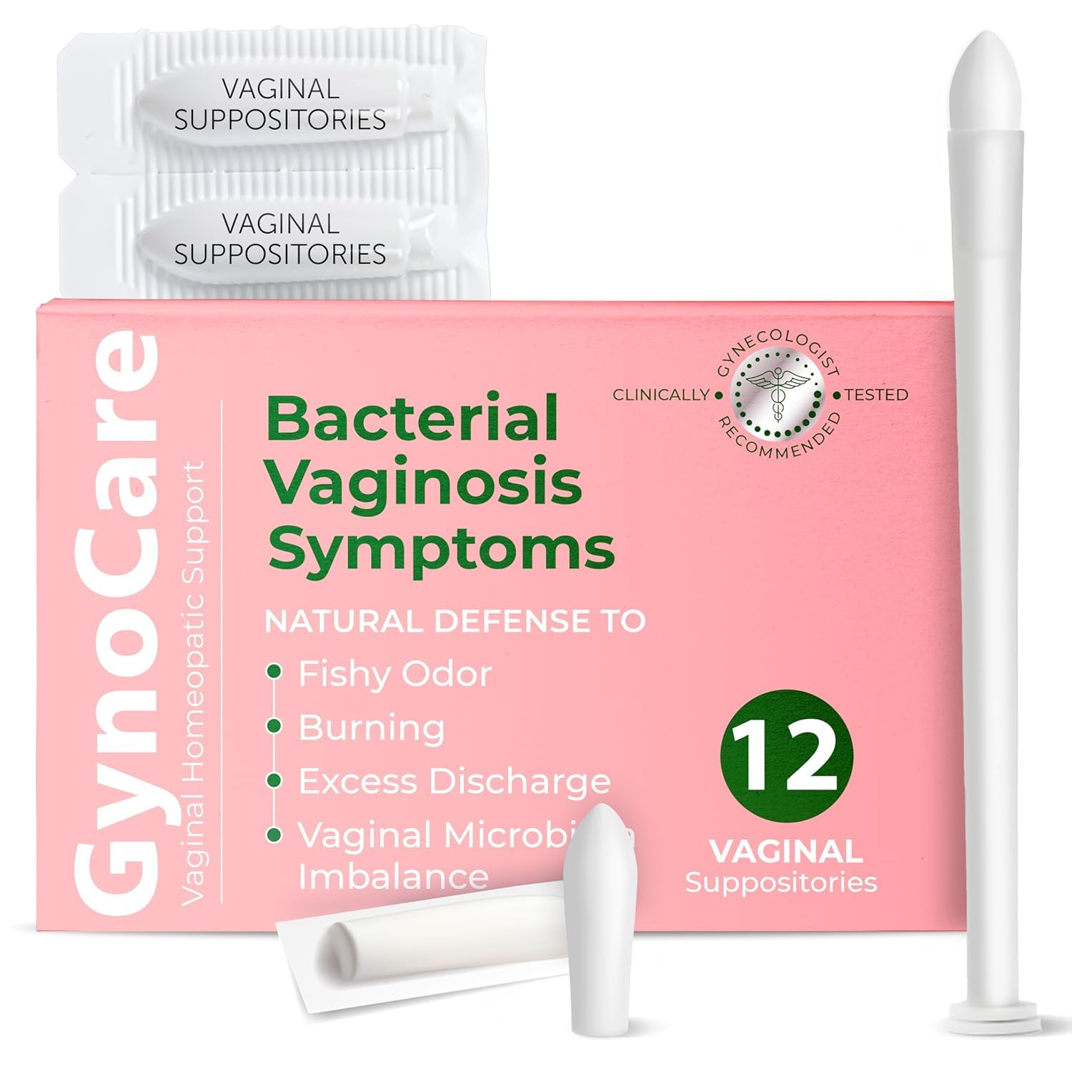 Bacterial Vaginosis Treatment | BV Treatment For Women | Boric Acid Suppositories For Women | Natural Homeopathic for Odor, Itching, Discharge, BV, and Vaginal Microbiota Imbalance | 12 Suppositories Terramed Just Think ComfortUS supplements