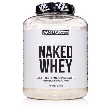 NAKED Nutrition Whey Vanilla Protein - All Natural Grass Fed Whey Protein Powder NAKEDUS supplements