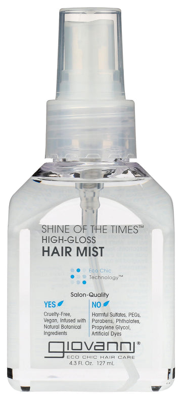 GIOVANNI Shine of the Times Finishing High-Gloss Hair Mist - Anti Frizz Hair Products, Color Safe, Salon Quality, Cruelty-Free, No Parabens, Infused with Natural Botanical Ingredients - 4.3 oz GIOVANNIAu supplements