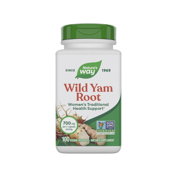 Nature's Way Wild Yam Root Capsules, Women's Traditional Health Support*, 700 mg per 2-Capsule Serving, Non-GMO Project Verified, 100 Vegan Capsules (Packaging May Vary) Nature's WayAu supplements