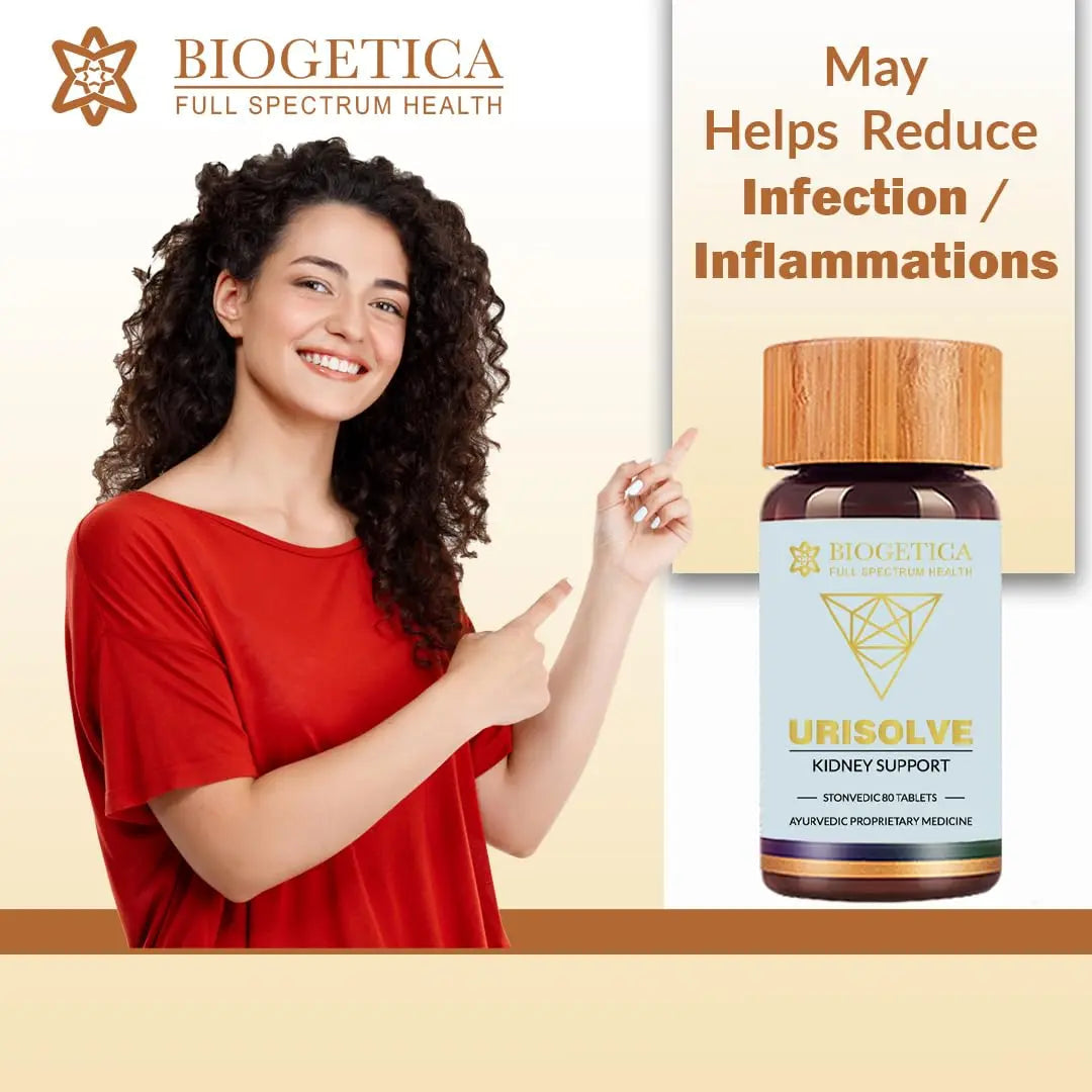Biogetica Urisolve Kidney Care Herbal Supplement with Asparagus Racemosus & Terminalia Chebula for Optimal Urinary System Support - Non-GMO - 100% Vegan Ayurveda Supplement - 80 Tablets BiogeticaAu supplements