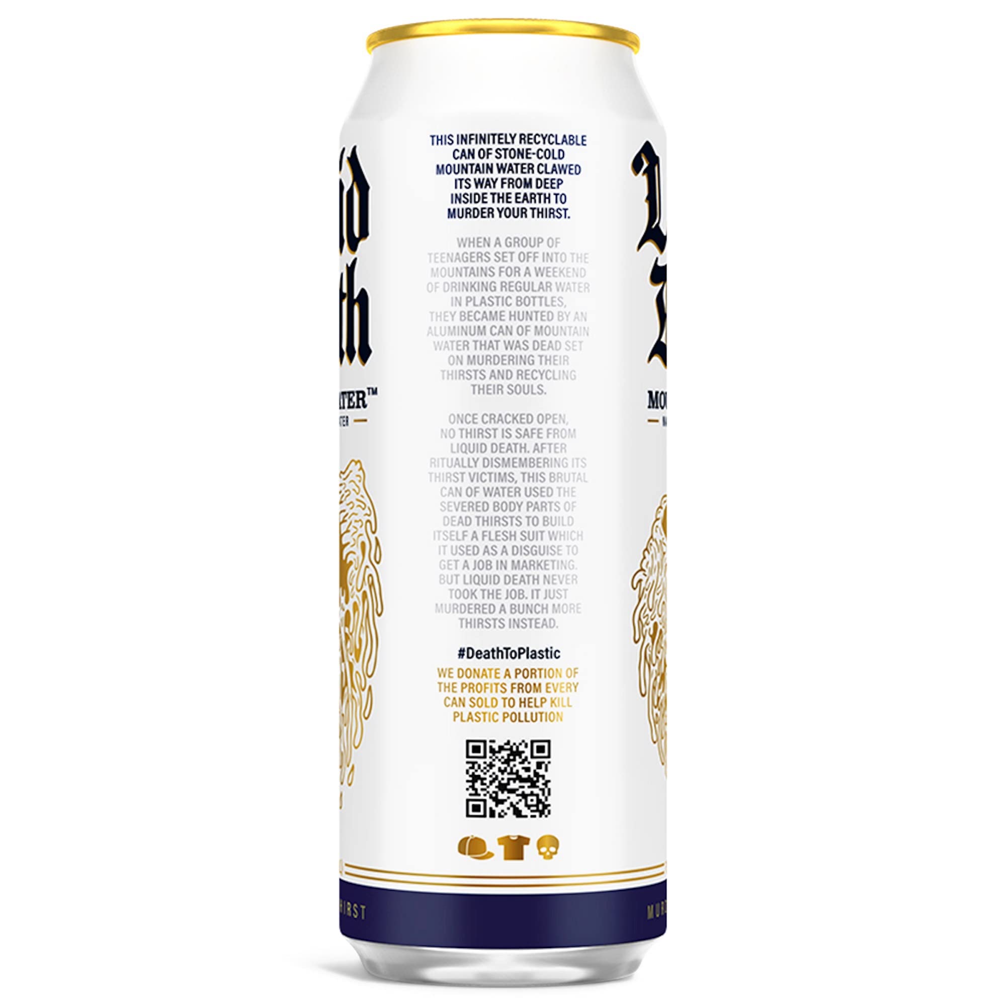 Liquid Death Still Mountain Water, 19.2 oz King Size Cans (8-Pack) Liquid DeathUS supplements