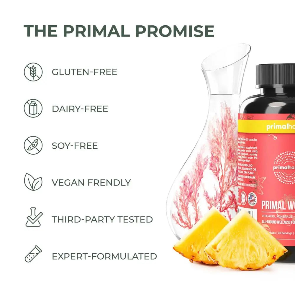 Primal Harvest Multivitamin for Women Vitamin A, Vitamin C, Vitamin D and E, Vitamin B12, B6, Biotin, Zinc Supplements Primal HarvestAu supplements