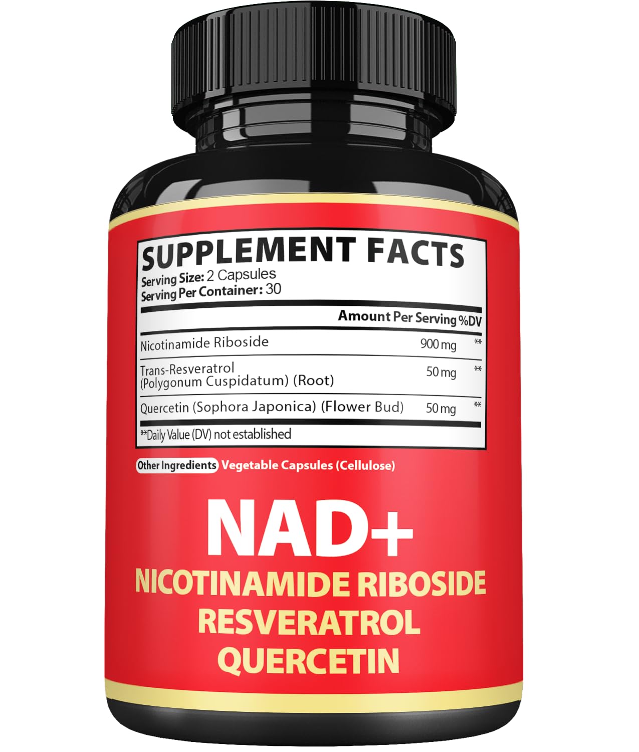 Satoomi NAD Supplement with Nicotinamide Riboside NR, Resveratrol, Quercetin - 60 Count - 30 Days SatoomiAu supplements