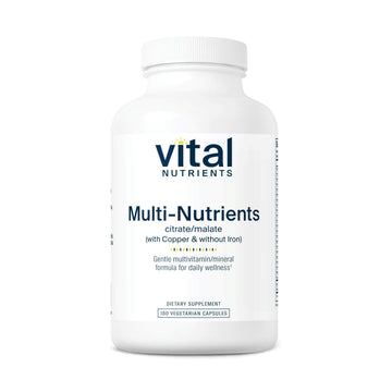 Vital Nutrients - Multi-Nutrients 2 - Citrate/Malate Formula (with Copper and Without Iron) - Multi-Vitamin/Mineral, Potent Antioxidants, Gentle Bioavailable Form - 180 Vegetarian Capsules per Bottle Vital NutrientsAu supplements