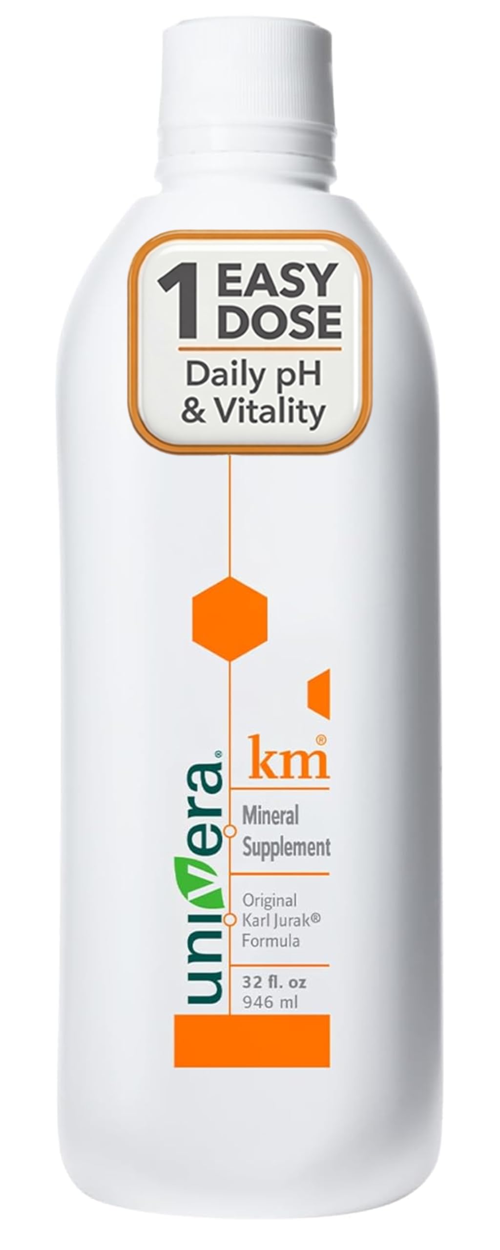 Univera km Liquid Potassium Supplement, pH Balance, Digestion Support, Mineral Supplements with Magnesium, Original Karl Jurak Formula, 32 fl oz (30-Day Supply) UniveraAu supplements