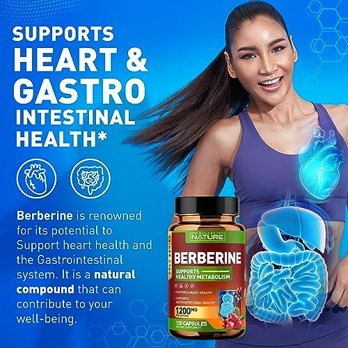Berberine 1200mg - 100% Pure Berberine HCl Supplement, High Strength Berberine Built by NatureAu supplements