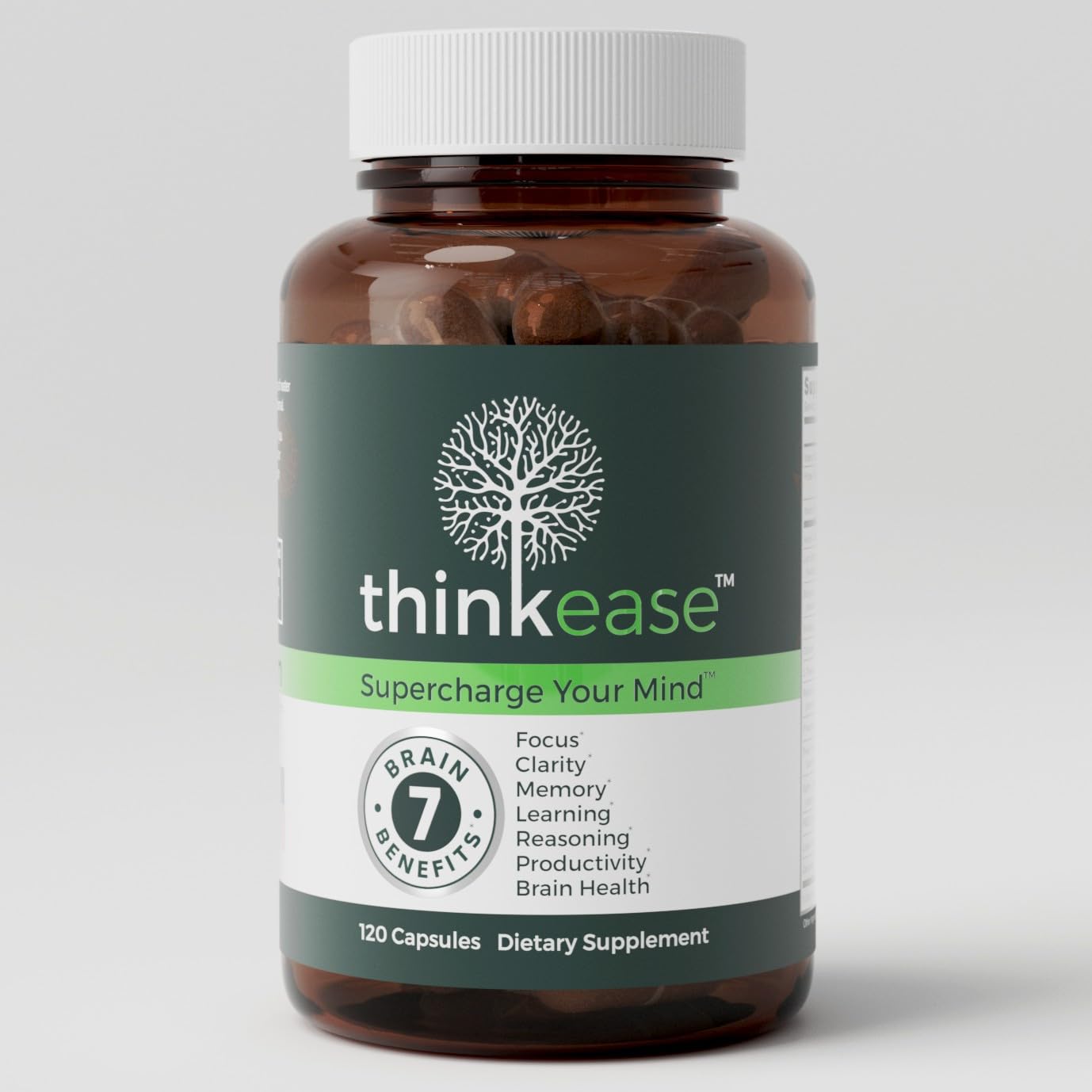 ThinkEase Brain Supplement (120 Capsules) | Memory, Mental Clarity, Focus, Cognitive Performance | Nootropic Supplement with L-Theanine, Acetyl L-Carnitine, Phosphatidylserine, Lion's Mane & More ThinkEaseAu supplements