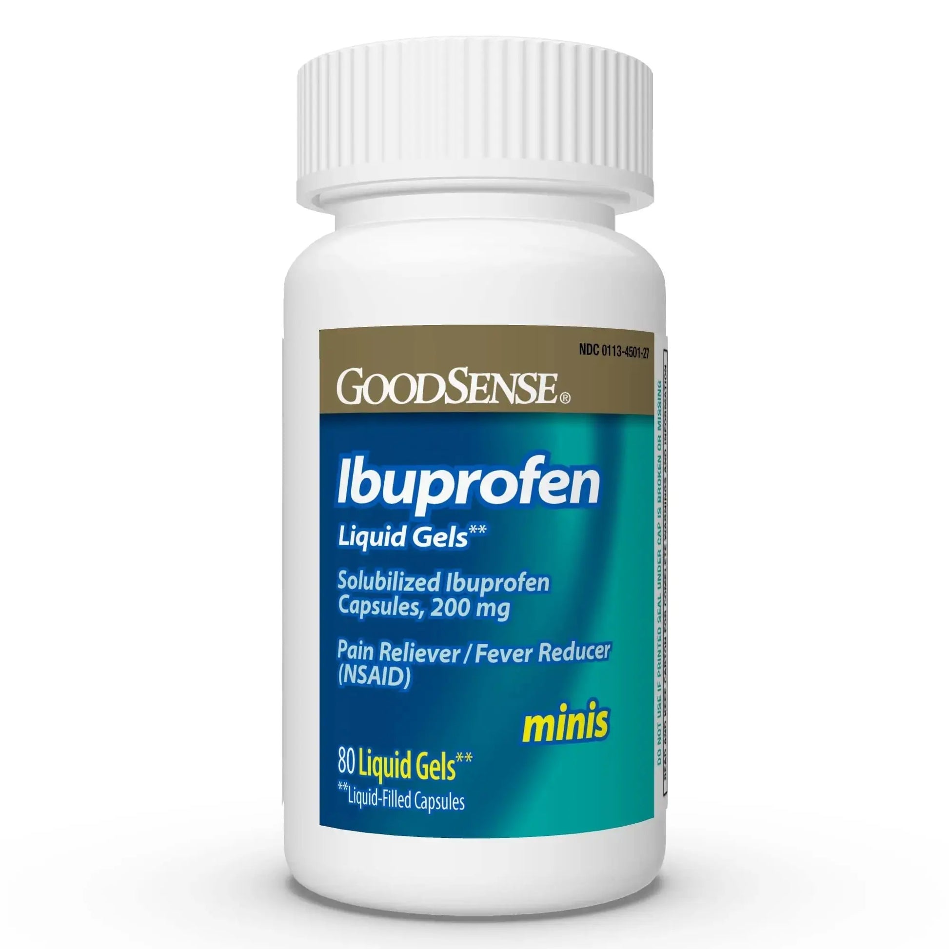 GoodSense Ibuprofen Mini Liquid-Gels, 200 mg, Liquid-Filled Capsules, Pain Reliever and Fever Reducer, 80 Count GoodSenseAu supplements