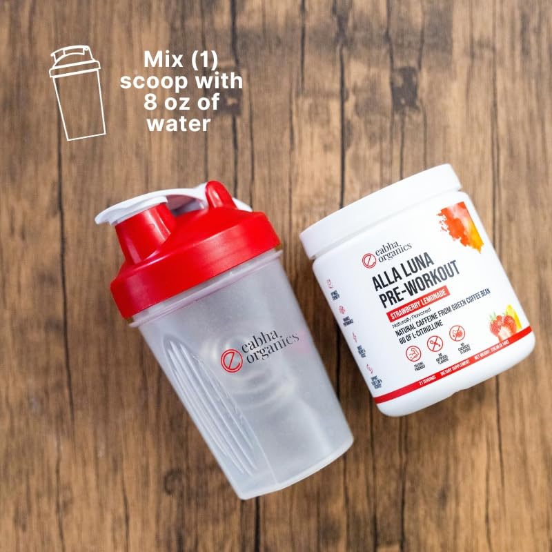 Eabha Organics Alla Luna Pre-Workout - Strawberry Lemonade - to Support Energy, Focus Eabha OrganicsAu supplements