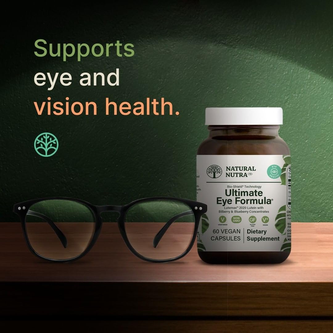 Natural Nutra Ultimate Eye Health Supplement - Bilberry & Blueberry Extract Blend for Day and Night Vision Support, Promotes Color Perception & Eye Clarity - Non-GMO, Vegan - 30 Capsules (Pack of 3) Natural NutraAu supplements
