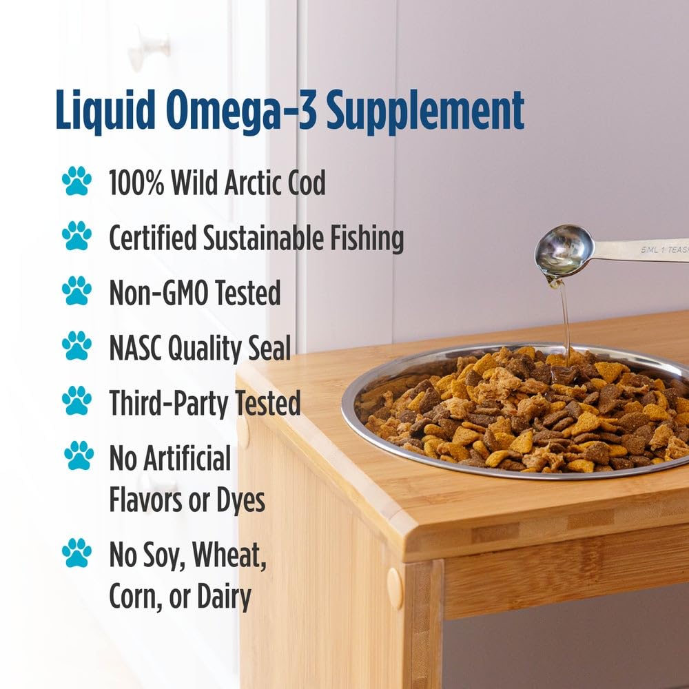Nordic Naturals Pet Cod Liver Oil, Unflavored - 16 oz - 1048 mg Omega-3 Per Teaspoon - Fish Oil for Dogs with EPA & DHA - Promotes Skin, Coat, & Immune Health Nordic NaturalsAu supplements