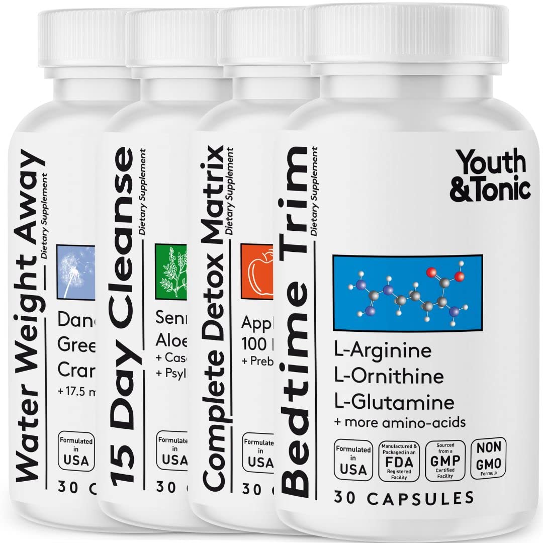 Youth & Tonic Bedtime Trim Detox Cleanse Kick Off Weight Management - 120 Pills Youth & TonicUS supplements