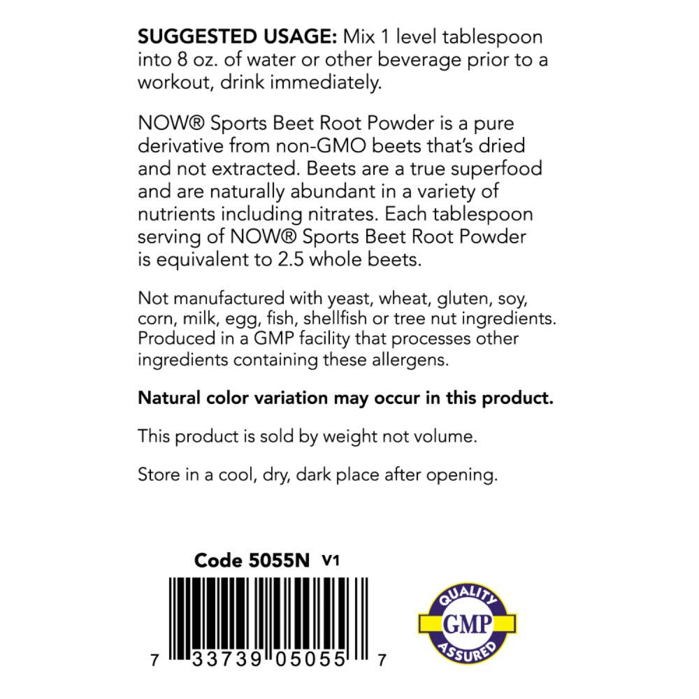 NOW Sports Nutrition, Beet Root Powder, Super Food With Naturally Occurring Nitrates NOWUS supplements