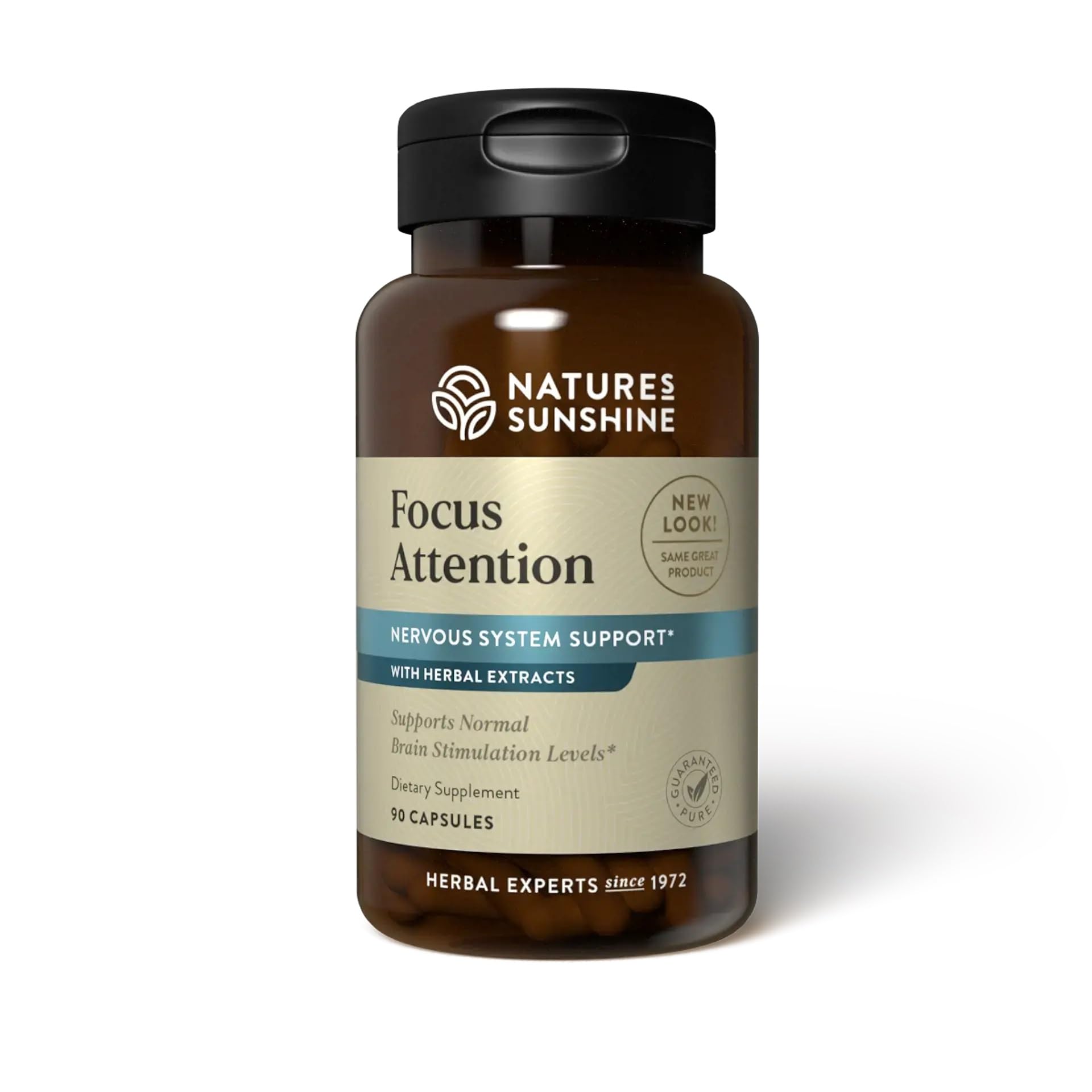 Nature's Sunshine Focus Attention, 90 Capsules, Provides Nutrients That Help Maintain Normal Brain-Stimulation Levels While Supporting Blood Circulation and Neurotransmitter Levels in The Brain Nature's SunshineAu supplements