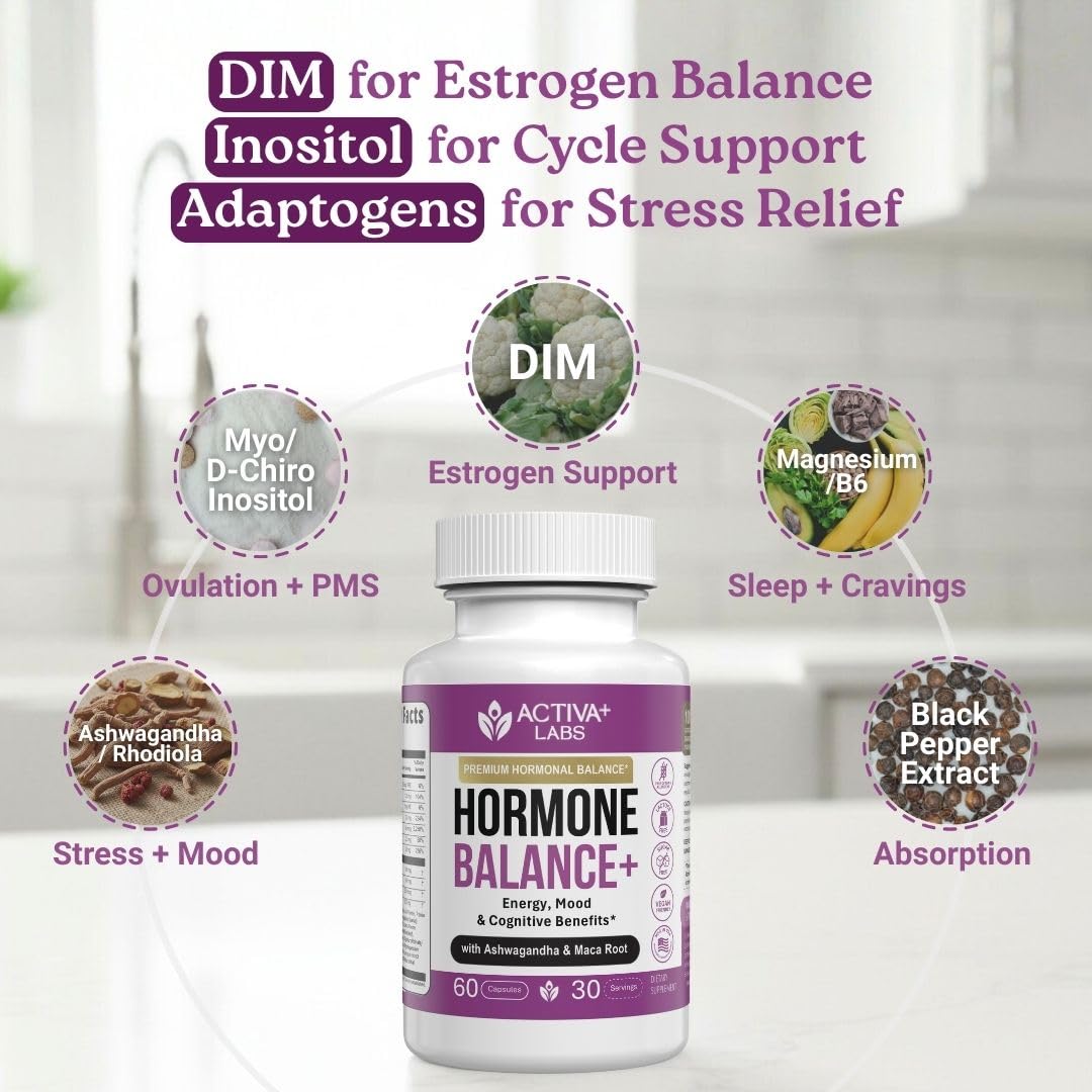 Activa Labs+ Hormone Balance for Women | Boost Energy, Mood, Libido and Focus | Supports Cycle&Menopause Comfort | Gluten, Soy&Lactose Free | 30 Day Supply Activa LabsAu supplements