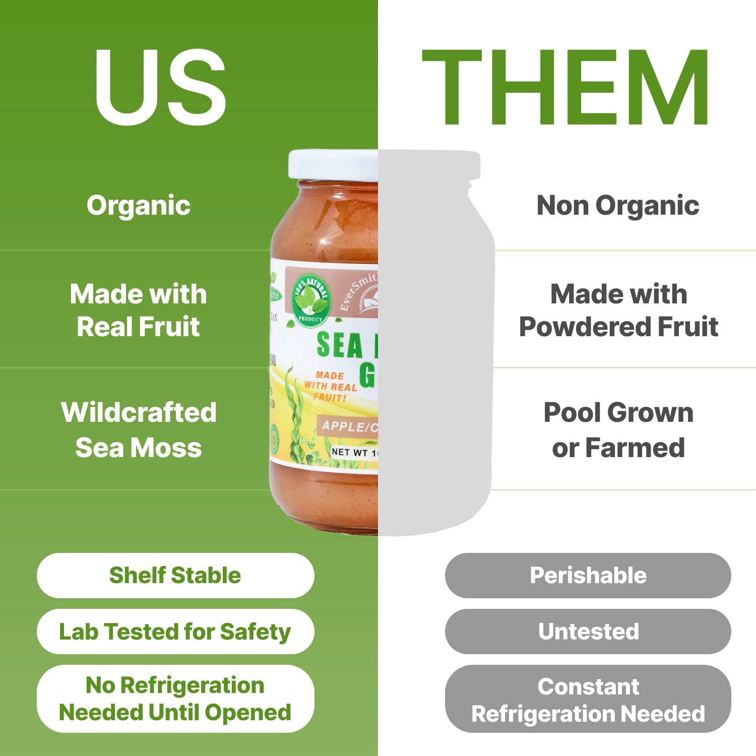 EverSmith Organics - Wildcrafted Irish Sea Moss Gel | Made in USA | Rich in Vitamins EverSmith OrganicsUS supplements
