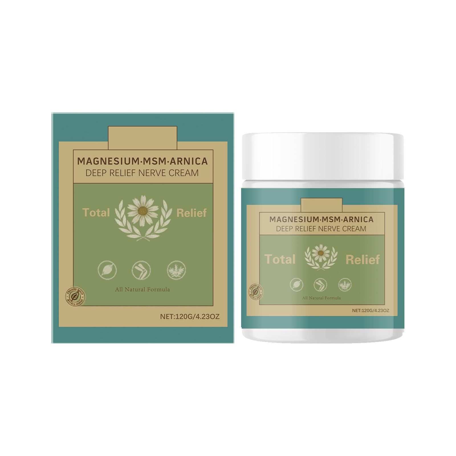 HANGWON Total Relief Magnesium Soothing Cream Advanced nerve Comfort with Arnica, Menthol, MSM,Fast-Absorbing for Relief Joint, Feet, Hands, Legs, Muscles, and Waist, Natural Ingredient -4floz/114g HANGWONAu supplements