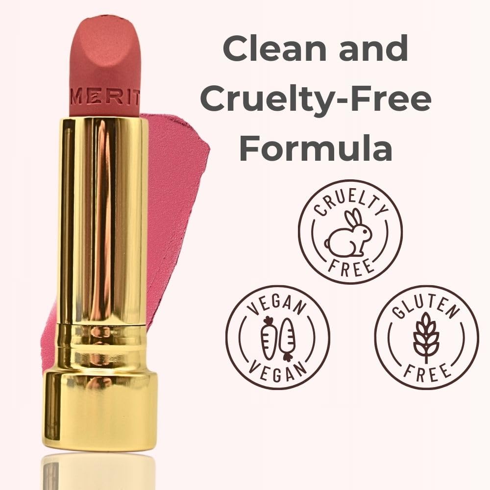 Merit Signature Lip Lightweight Matte Lipstick - 0.10 oz / 3 g (Sunday (pink), standard) MeritAu supplements