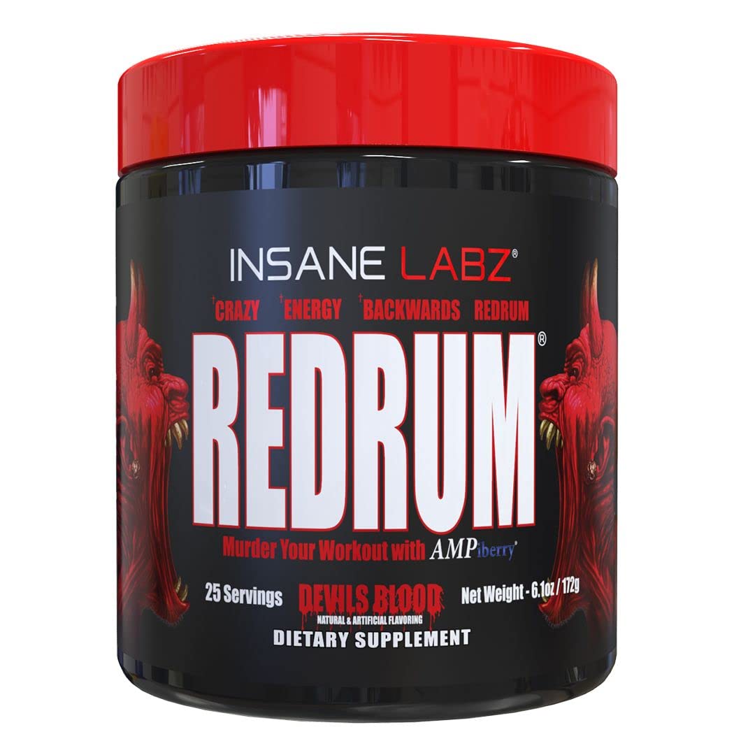 Insane Labz Redrum High Stim Pre Workout NO Booster Powder, Loaded with Beta Alanine Insane LabzAu supplements