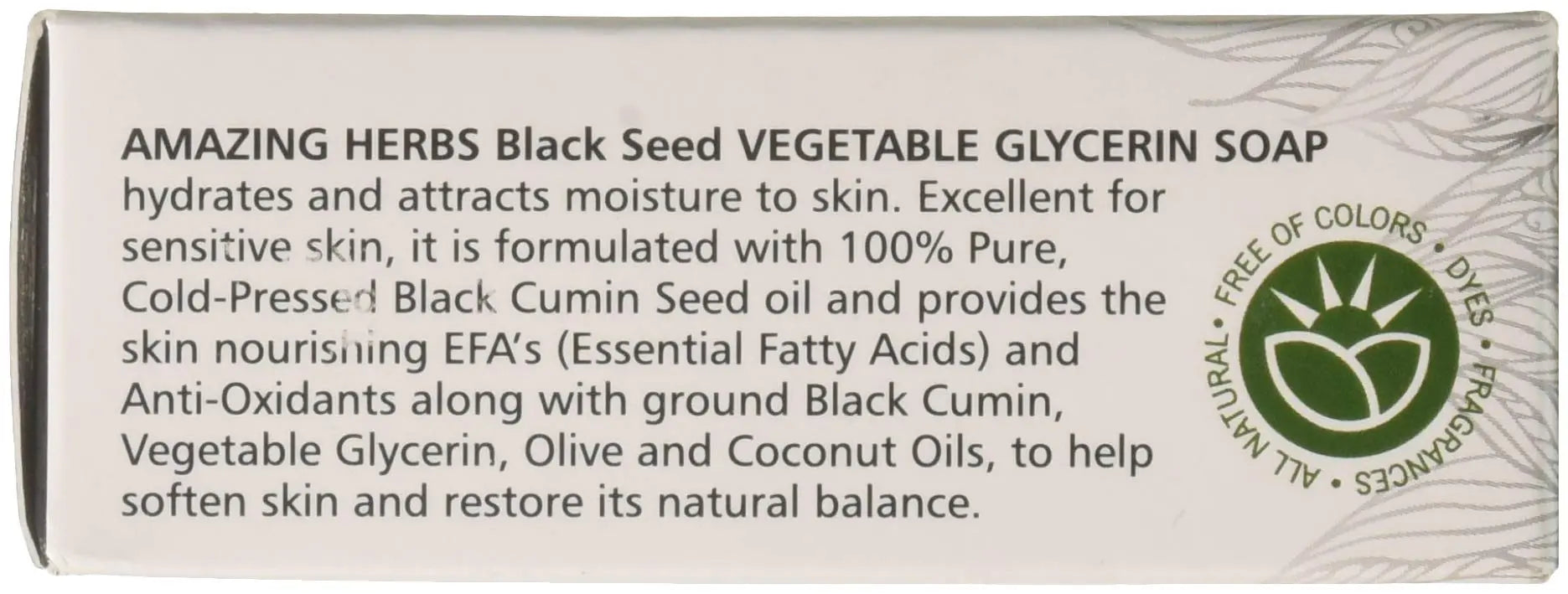 Amazing Herbs Black Seed Vegetable Glycerin Soap, 4.25 Ounce Amazing HerbsAu supplements