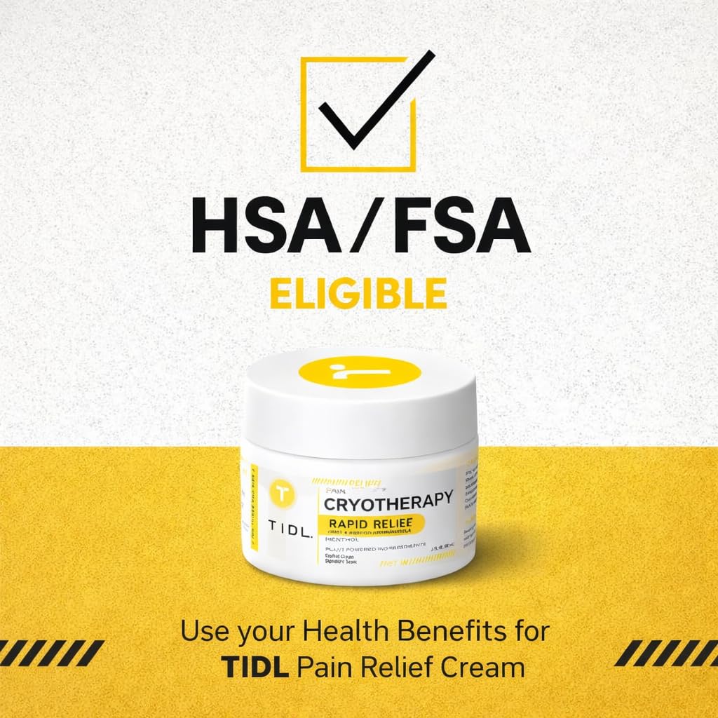 TIDL Cryotherapy Pain Relief Cream, 3 Oz, Targeted Neck Pain, Joint & Muscle Pain Relief with Organic, Plant-Based Menthol, Instant Cooling for Sport & Post Workout Full Body Recovery TIDLAu supplements