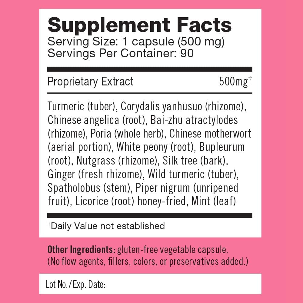 Herbalogic - Peacekeeper CX Herb Capsules - Reduces PMS Related Mood Swings - Reduces Cramps & Pain Associated with Monthly Periods - Contains Turmeric & Corydalis - 30 Cap Count HerbalogicAu supplements
