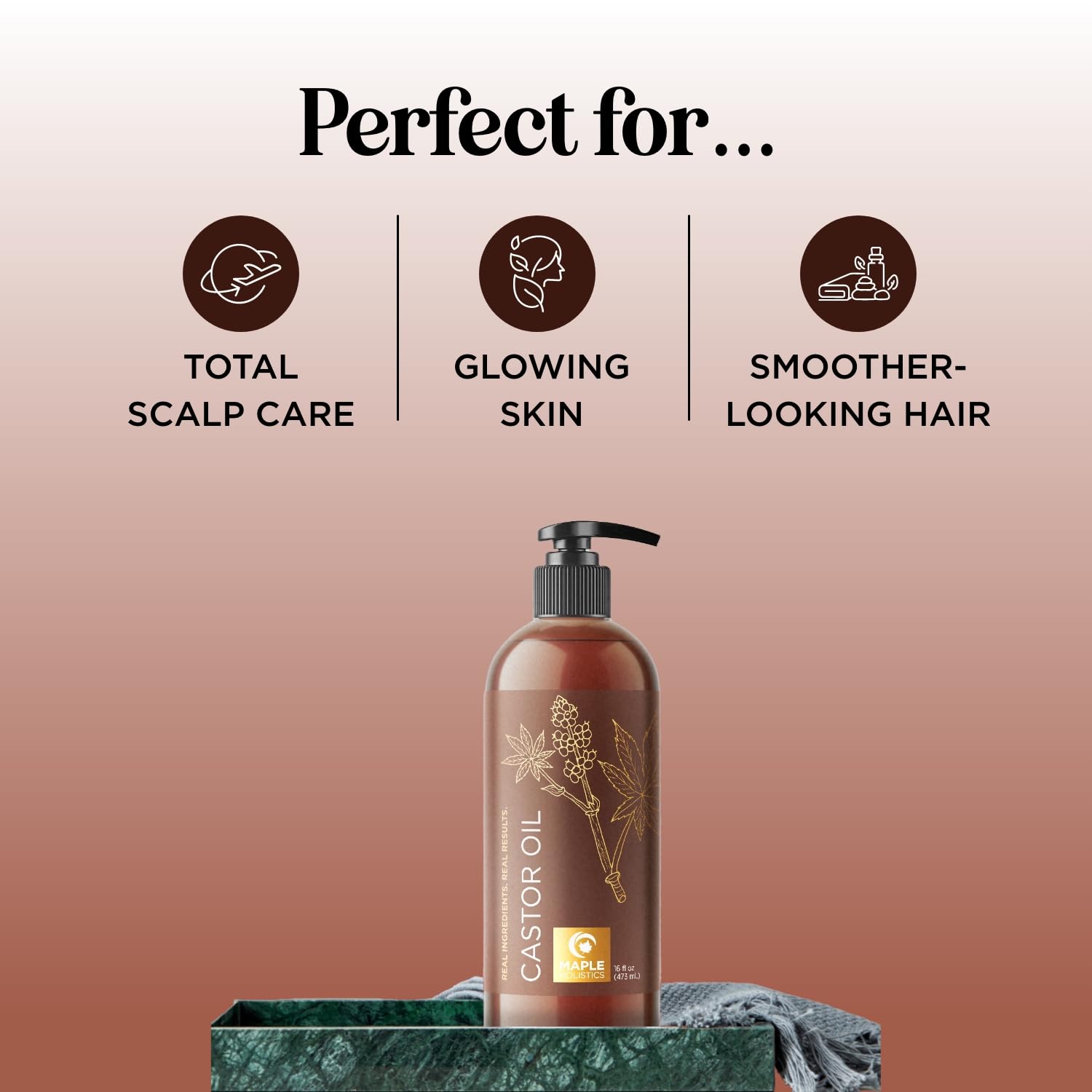 Pure Castor Oil for Body & Skin Care Great for Wraps & Compresses - Castor Oil for Hair Skin Maple HolisticsAu supplements