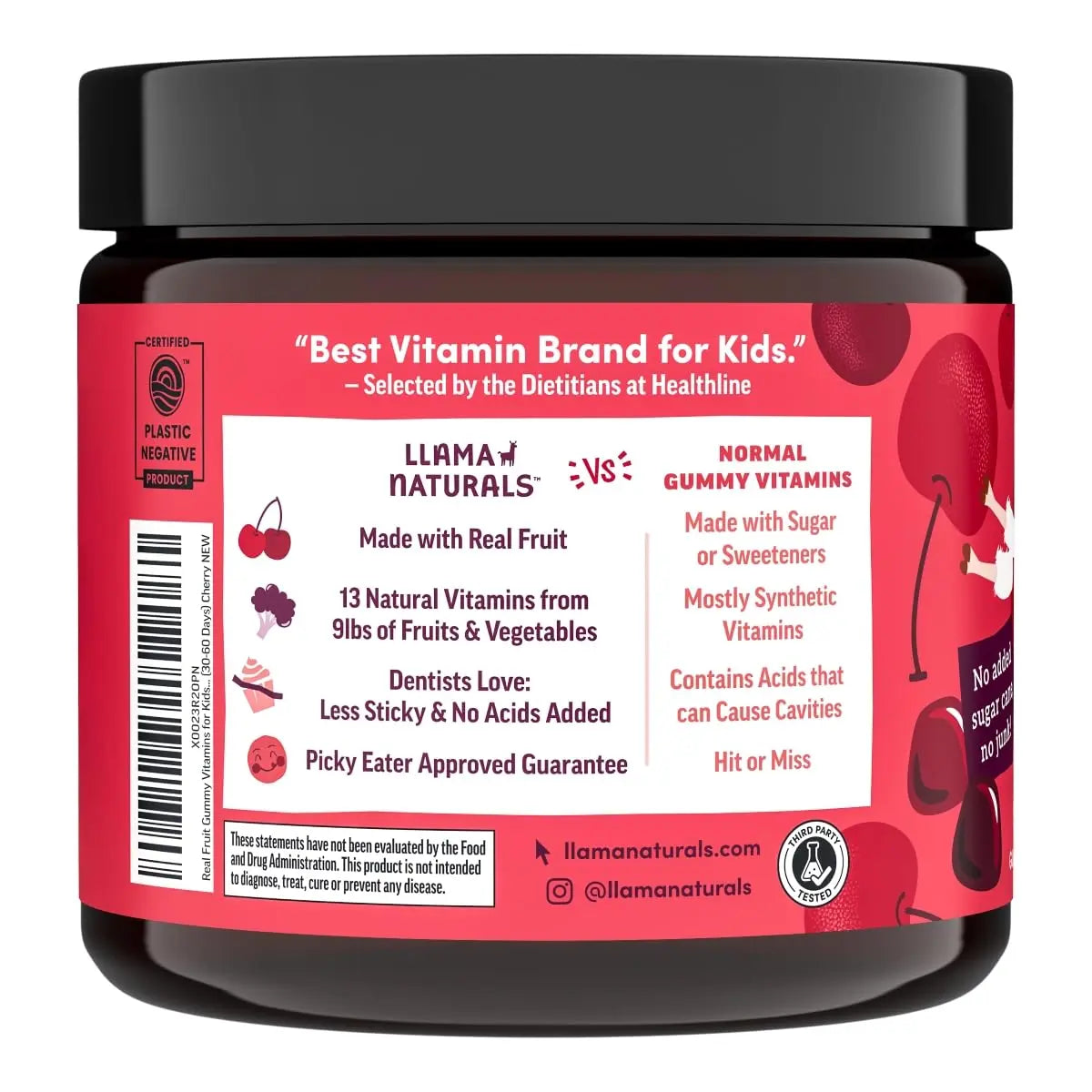 Llama Naturals Kids Multivitamin Gummies | Real Fruit, No Added Sugar Cane | Organic Vegan Toddler Whole Food Vitamins | Llama NaturalsAu supplements