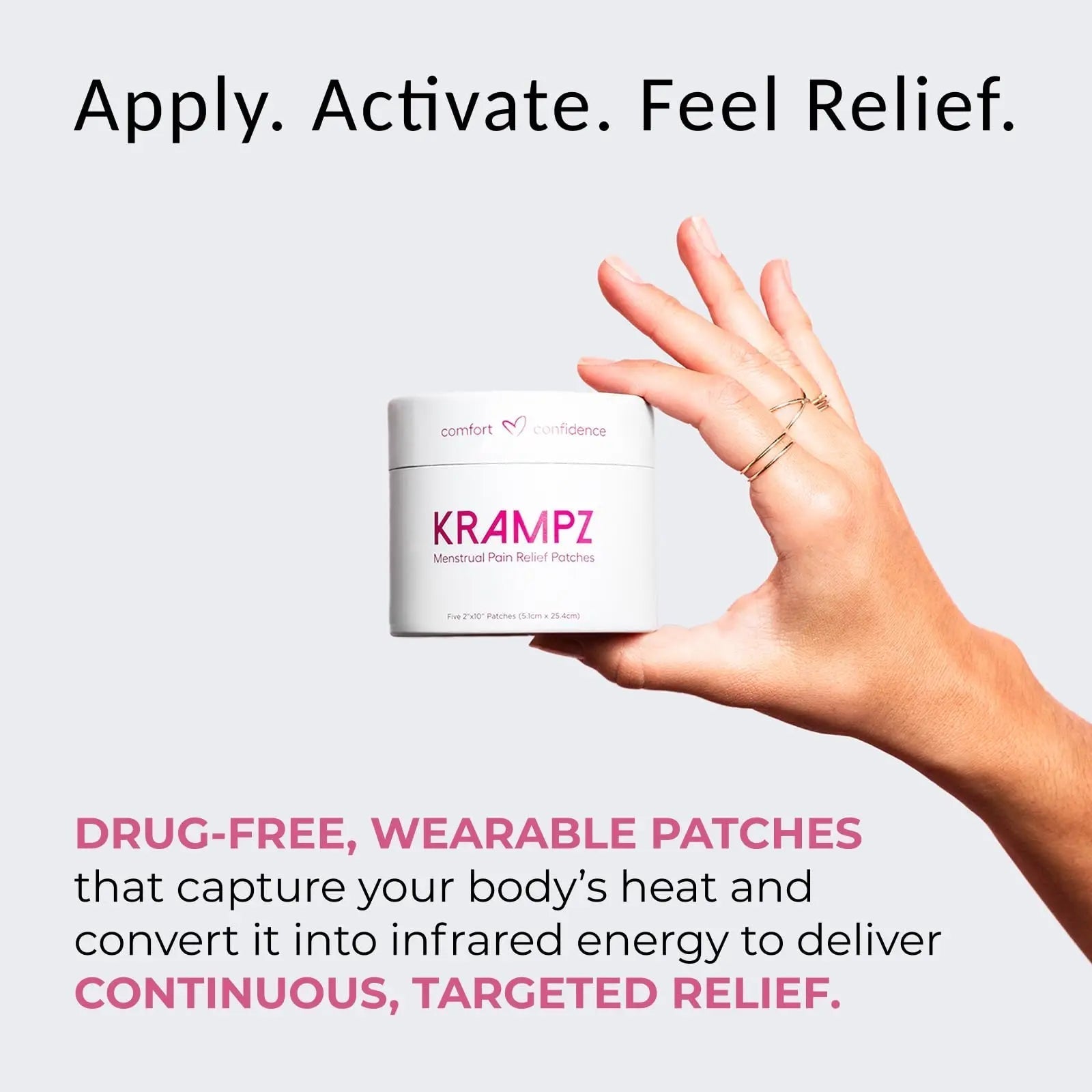 Krampz Menstrual Pain Relief Patches, Period Wellness, and Discomfort Support for Women, Style 118 KrampzAu supplements