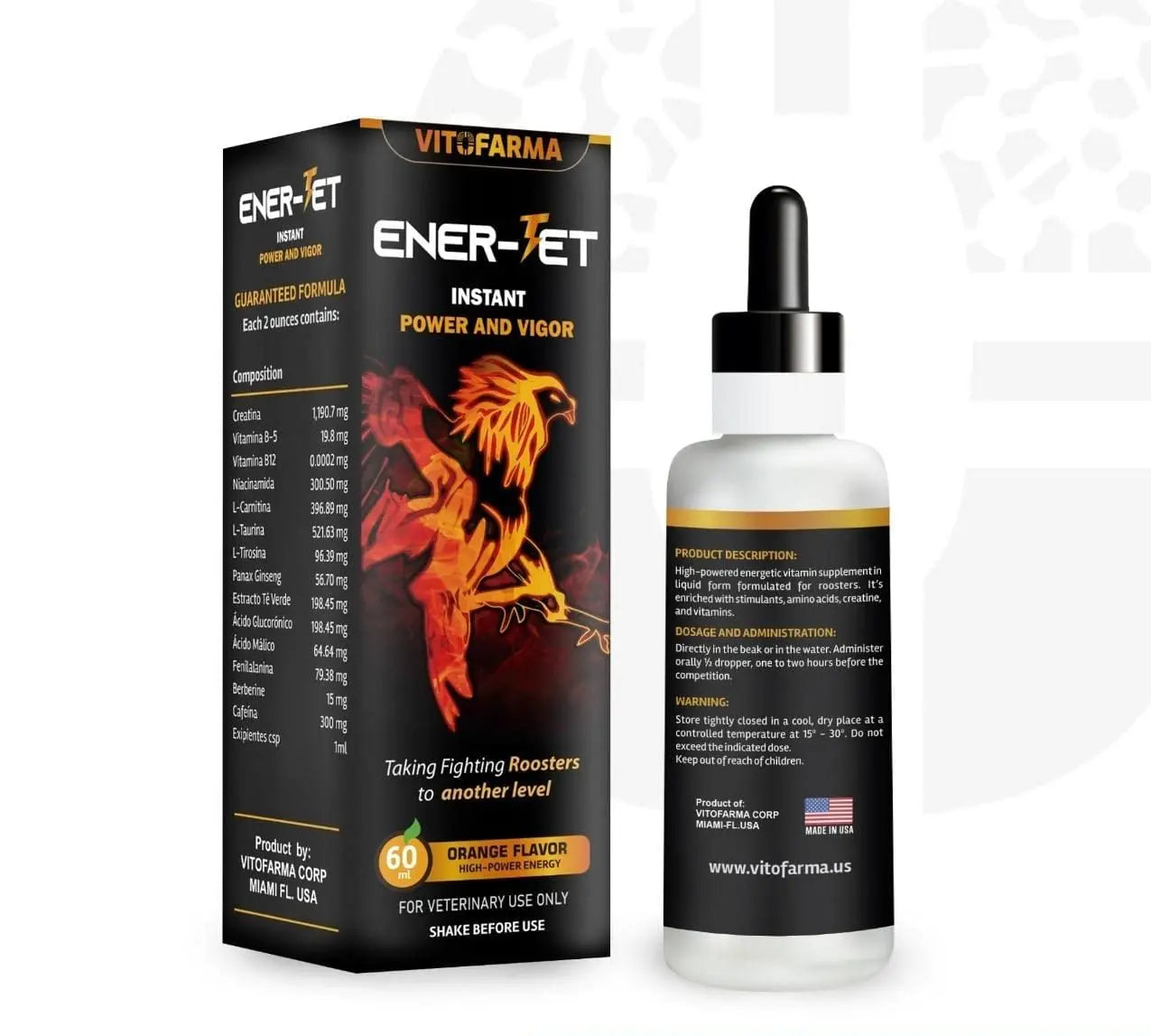 VITOFARMA Ener-Jet Energy Booster for Rooster Natural Multivitamin - Liquid 60 ml VITOFARMAAu supplements