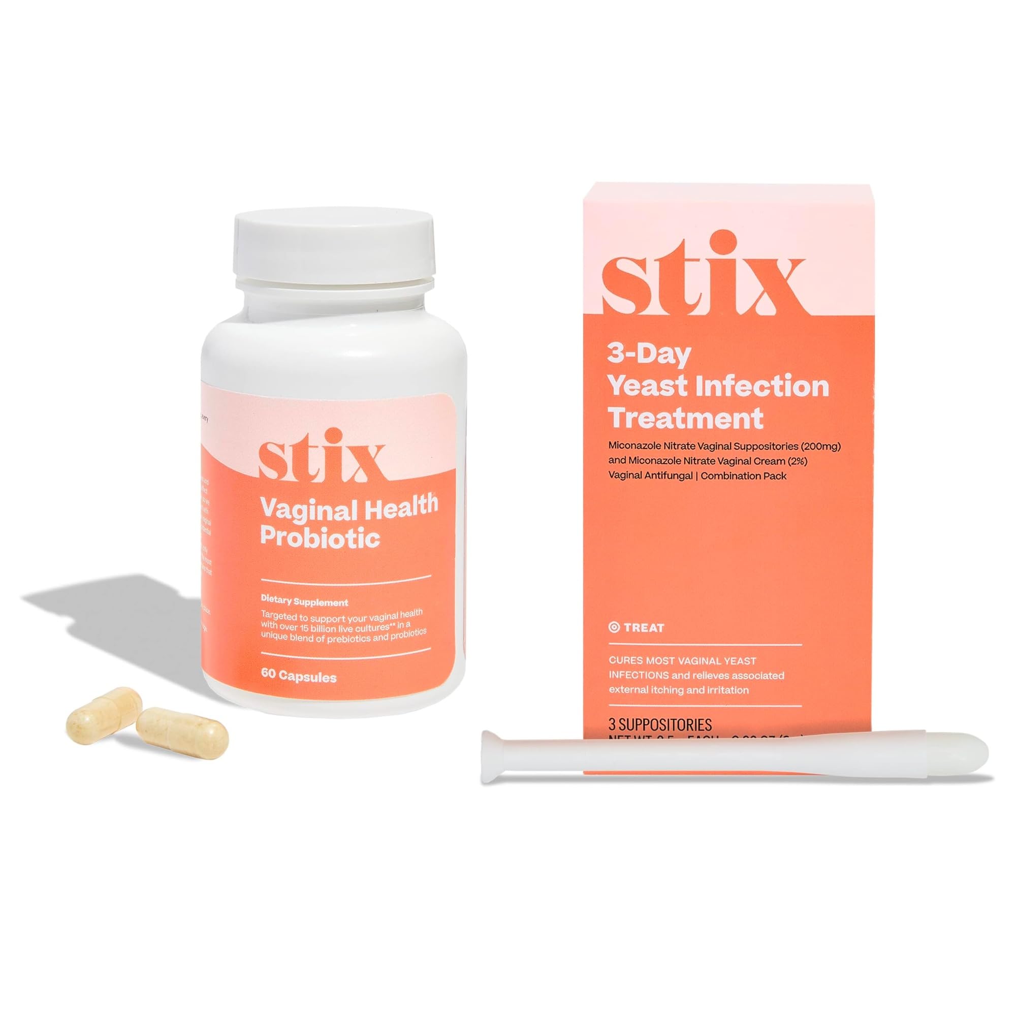 Stix Vaginal Health Probiotic & 3-Day Yeast Infection Treatment - Maintain pH Balance, Vaginal Microbiome Get StixAu supplements