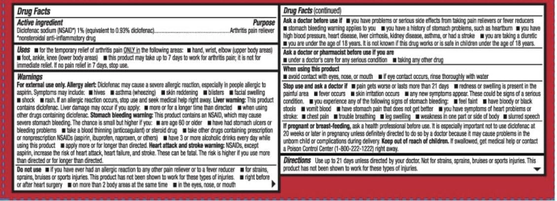 Leader Arthritis Pain Relief Gel, Original Prescription Strength, Diclofenac Sodium Topical Gel 1%, for Adults, Both Men & Women, and Children 12+, Compare to Voltaren, 3.53 Oz LeaderAu supplements