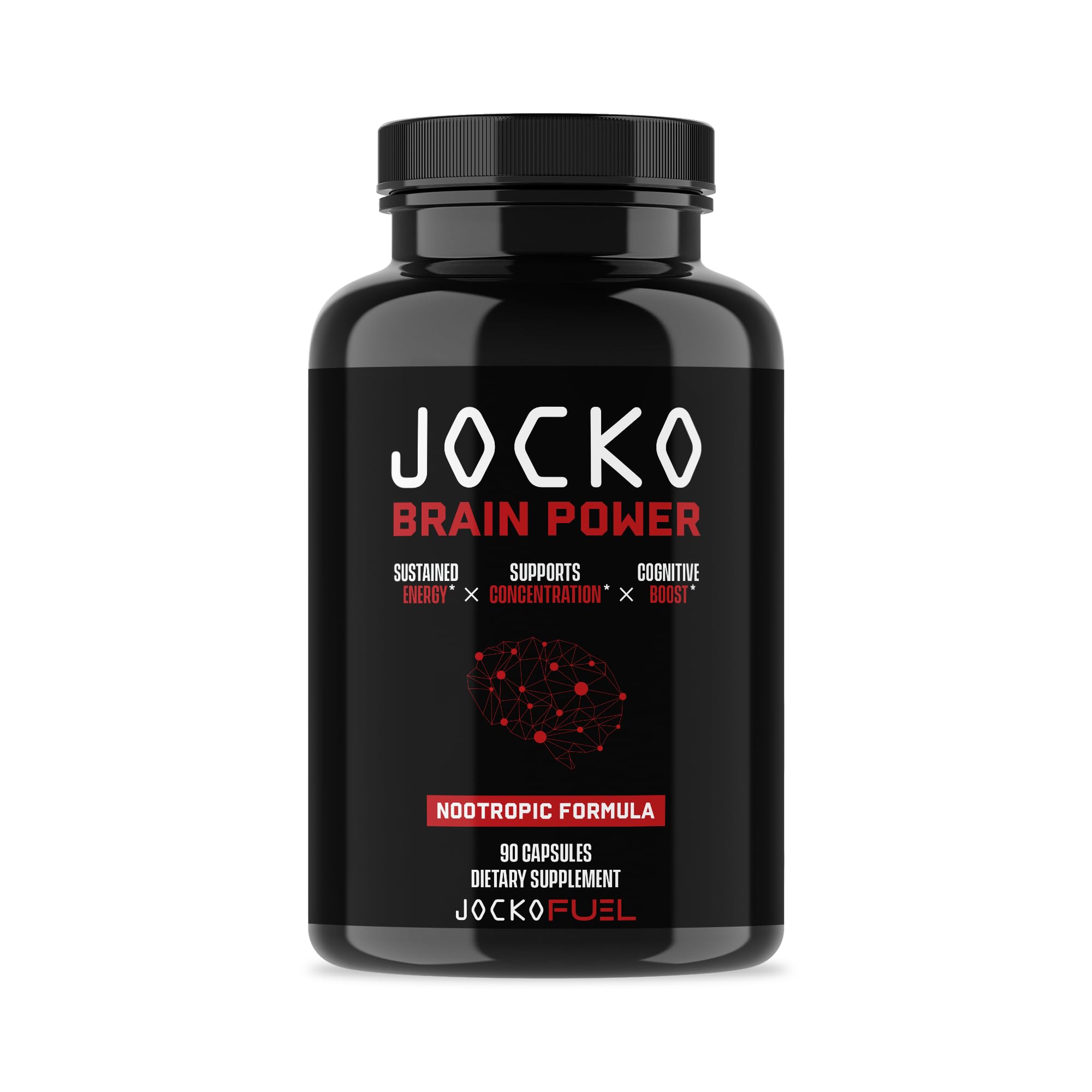 Jocko Fuel Brain Power - Nootropic Dietary Supplements for Memory & Focus wiht L Theanine, L Carnitine- Energy & Focus Supplement (90 Capsules) Jocko FuelAu supplements