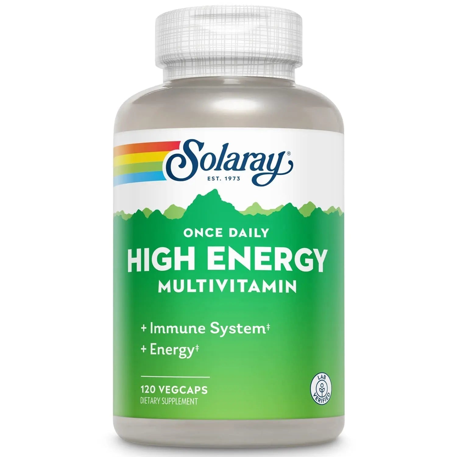 SOLARAY High Energy Multivitamin, No Iron, 1/Day, Timed-Release Formula, Whole Food & Herb Base 120 VegCaps SOLARAYAu supplements