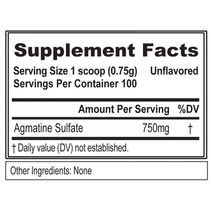 Evlution Agmatine Sulfate Nitric Oxide Powder Nutrition High Strength Agmatine Sulfate EvlutionUS supplements