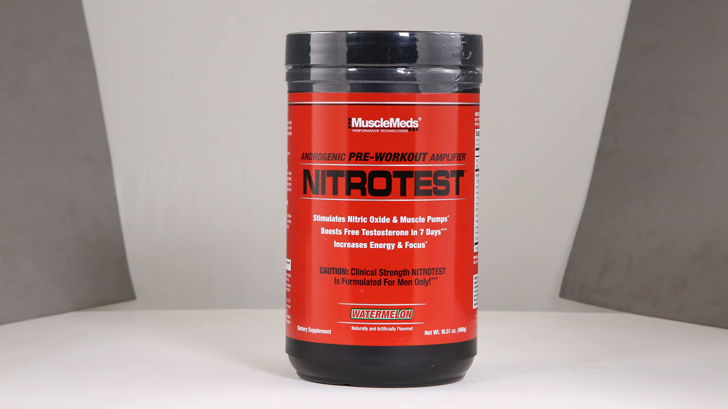 MuscleMeds Nitrotest Pre-Workout Supplement Drink, Boost Nitric Oxide, Testosterone MuscleMedsUS supplements