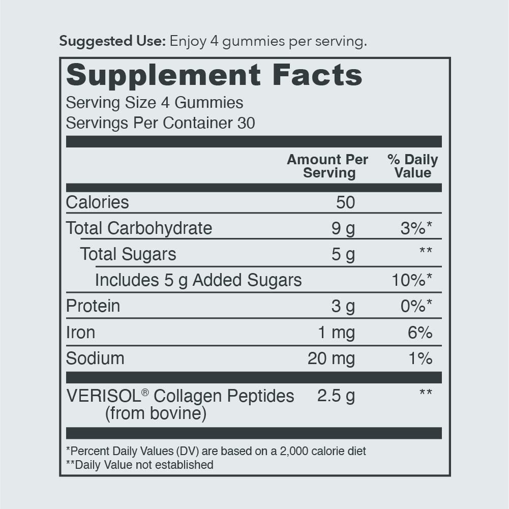 Vital Proteins Collagen Gummies, 2.5g of Clinically-Tested Collagen for Hair, Skin, Nails Vital ProteinsUS supplements