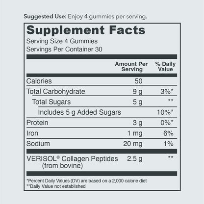 Vital Proteins Collagen Gummies, 2.5g of Clinically-Tested Collagen for Hair, Skin, Nails Vital ProteinsUS supplements