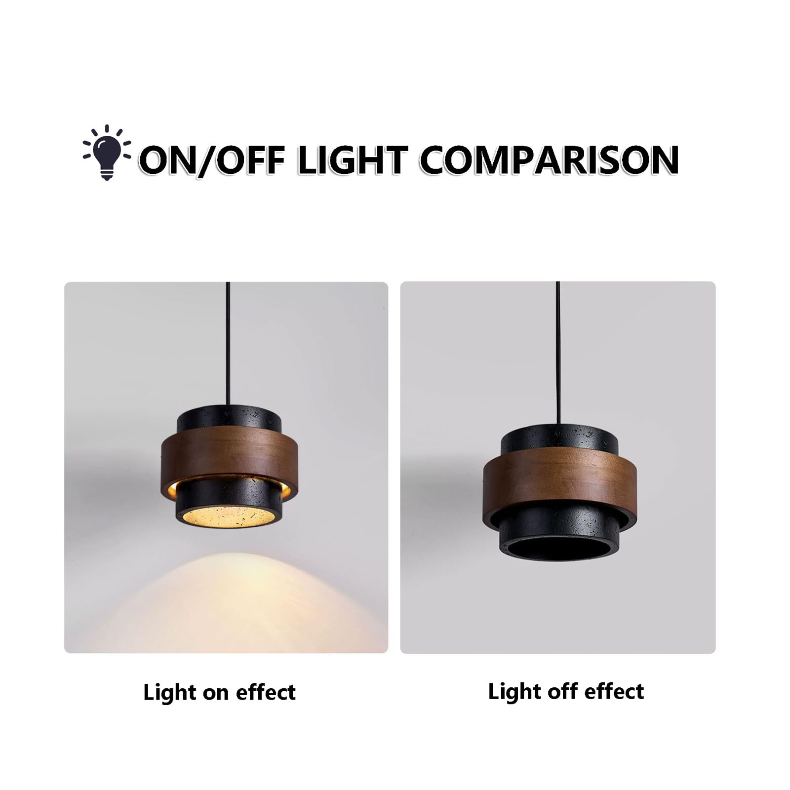 JIANGXMF Nordic Natural Travertine Pendant Light Wabi-sabi Stone Chandelier Retro Industry Hanging Ceiling Lamp for Bedroom Bedside Study Dining Table Lighting (Black) JIANGXMFAu supplements