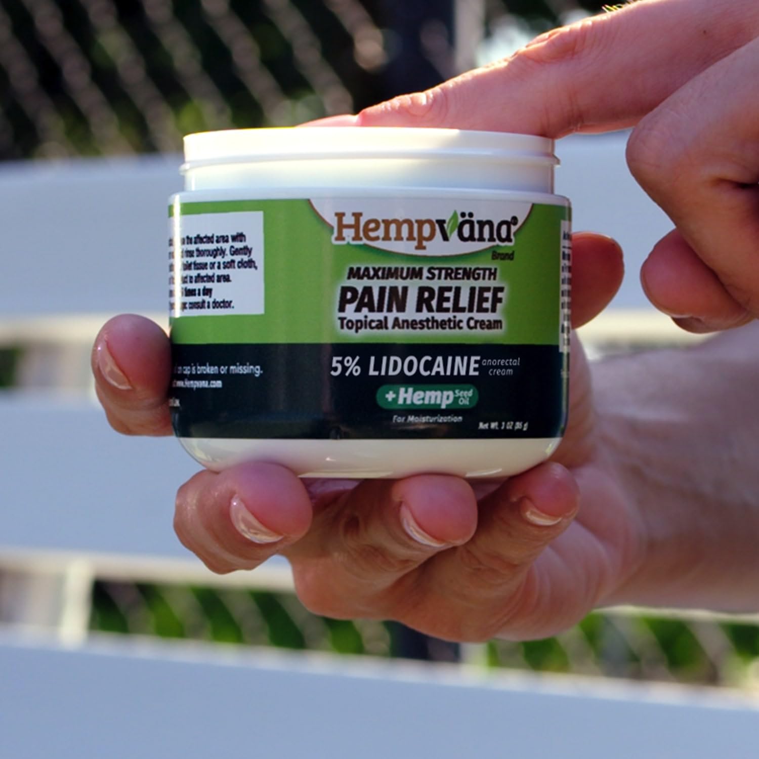 Hempvana 5% Lidocaine Relief Cream, Maximum Strength, AS-SEEN-ON-TV, Strong Cream, Numbs Irritated Nerves for Fast Anorectal Relief, Non-Greasy, Targeted Long-Lasting Relief. Enriched with Hemp, 3 Oz HempvanaAu supplements